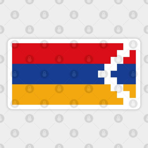 The Republic of Artsakh flag Mug Sticker by DiegoCarvalho